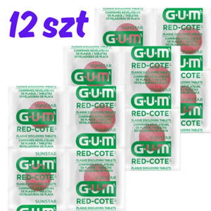 GUM Butler Red-Cote 4szt. (800) - tabletki do wybarwiania pytki nazbnej (osadu) motywujce do prawidowego mycia zbw - 2837097542