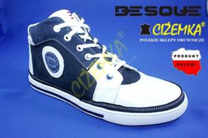 DESQUE Obuwie Buty Sportowe SKRA 04M0431 GRANATOWO BIAE - 2842028703