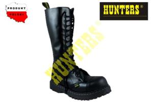 HUNTERS Glany Dugie Wysokie 14 dziurkowe CZARNE ocieplane filcem NS - 2842028887