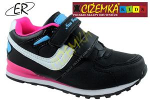 ERINO PӣBUTY SPORTOWE FA326 CZARNE RӯOWE NIEBIESKIE 31-35 - 2848028599