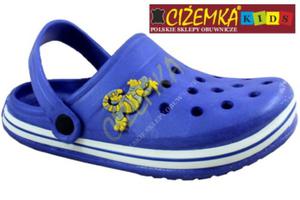 SUNFLOWER KLAPKI BASENOWE DZIECICE TYPU CROCS 7587-2 NIEBIESKIE 30-35