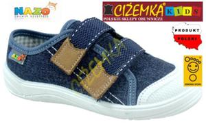 NAZO TRAMPKI teniswki dziecice szkolne BAWENA 032 GRANATOWE JEANS - 2860015986