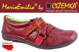 MarioEmilio Pbuty Damskie 270 na duego rzepa CZERWONE - 2842028373