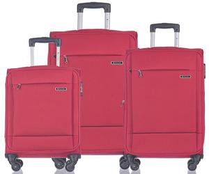 Zestaw trzech walizek PUCCINI EM-50720 Parma czerwony - czerwony - 2854974986