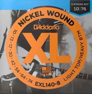 Struny D'ADDARIO XL Nickel EXL140-8 (10-74) 8str. - 2863361460