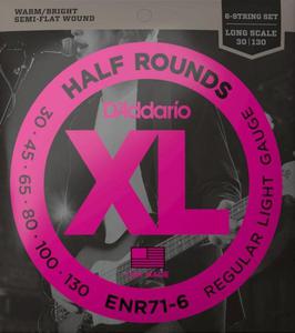 Struny D'ADDARIO Half Rounds ENR71-6 (30-130) 6str - 2864050216