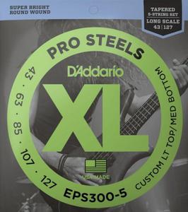 Struny D'ADDARIO ProSteels EPS300-5 (43-127) 5str. - 2863191906