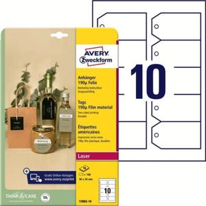 Etykiety/zawieszki foliowe 90x50 biae 190 - 2875777370