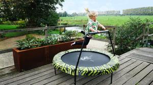 Trampolina dla dzieci Exit Tiggy 140 cm z porcz czarno-zielona - 2860813345