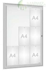 Gablota Reference jednodrzwiowa, 9xA4, rama aluminiowa anodowana, gboko 30mm - 2829100252