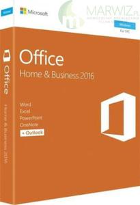 MICROSOFT OFFICE 2016 DLA UYTKOWNIKW DOMOWYCH I MAYCH FIRM J. POLSKI, WERSJA 32 I 64 BIT BOX  - 2858617680