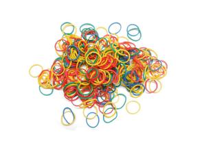 Gumki kolorowe do warkoczykw 300szt Colored elastics for braids 300pcs - 2859637849