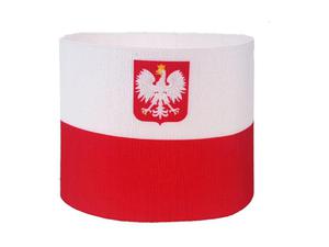 Opaska narodowa na rami flaga Polski z godem szeroko 10 cm - 2859638164