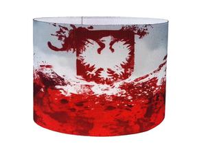 Opaska narodowa na rami flaga Polski artystyczna szeroko 10 cm National armband with the Polish flag, artistic width 10 cm - 2859638165