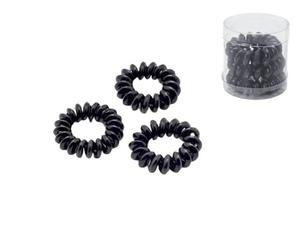 Gumki do wosw sprynki 3szt Czarne Hair elastics springs 3pcs Black - 2859638276