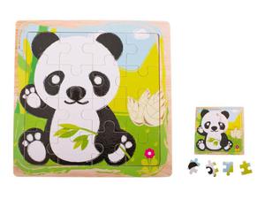 Puzzle drewniane ukadanka panda Wooden panda jigsaw puzzle - 2859638313