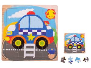 Puzzle drewniane ukadanka policja Puzzle wooden police jigsaw - 2859638314