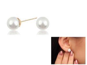 Kolczyki pereki 0,8mm 0.8mm pearl earrings - 2859638344