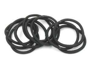 Gumki do wosw grube Czarne kpl.10szt Thick black hair bands, set of 10 pcs - 2859638352