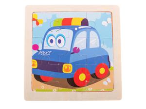 Puzzle drewniane ukadanka policja 2# Puzzle wooden police jigsaw 2# - 2864663353