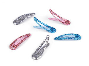 Spinki do wosw z brokatem Glitter hair clips - 2867051687