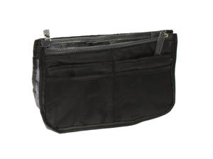 Organizer do torebki, kosmetyczka - Czarno-szary Purse organizer, cosmetic bag - Black and gray - 2868022076