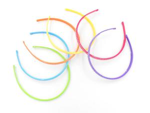 Opaska do wosw plastikowa w kropki 0.65cm KOLORY Plastic hair band with dots 0.65cm COLORS - 2869915052