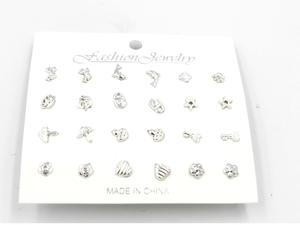 Zestaw 12 par kolczyków mix wzorów Set of 12 pairs of earrings mix patterns - 2870935992