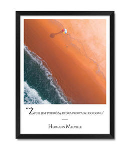 Obraz grafika Hermann Melville czarna rama - 2871452535