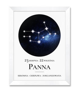 Obraz znak zodiaku Panna biaa rama - 2871452696