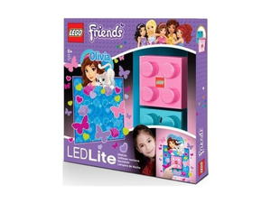 LEGO Friends NI3O Lampka Klocek Olivia + naklejka na cian - 2833194495