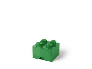 LEGO 40051734 Pojemnik na klocki z szuflad 2x2 zielony - 2854593511