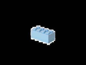 LEGO 40121736 Pojemnik na drobiazgi 4x2 MINI bkitny - 2862390083