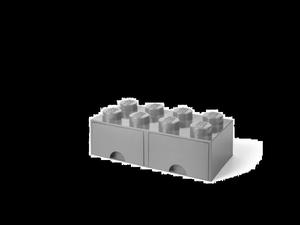 LEGO 40061740 Pojemnik na klocki z szufladami 4x2 szary - 2862390259