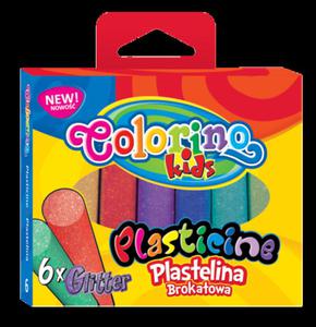 Plastelina Colorino 6 kolorw z brokatem - 2860604075