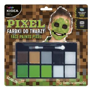 farbki do twarzy pixel Game + farbka wiecca w ciemnoci Halloween - 2875076077