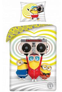 Pociel baweniana licencyjna Minionki 140x200 music - 2871477700