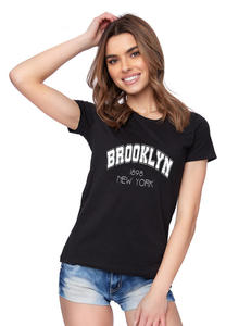 Koszulka T-Shirt Damski z krtkim rkawem nadruk Brooklyn NY - 2865103349