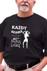 Koszulka z nadrukiem dla Dziadka " Kady Dziadek powinien mie fajn lask " - 2869438146