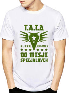 Koszulka mska - TATA SUPER JEDNOSTKA - Prezent na dzie Ojca - 2869438190