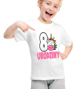 T-shirt Koszulka urodzinowa 8 Urodziny Jednoroec - 2871127343