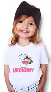 T-shirt Koszulka urodzinowa 1 Urodziny Jednoroec - 2871127345