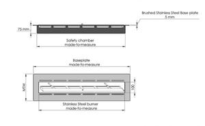 Biokominek manualny Decoflame Montreal Baseplate 800mm --- NAJTANIEJ W DECOFIRE!! ZAPYTAJ O OFERT: 668-151-378 - 2822789950