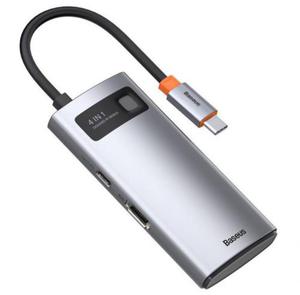 BASEUS HUB 4W1 METAL GLEAM 4W1 USB-C HUB - 2878394404