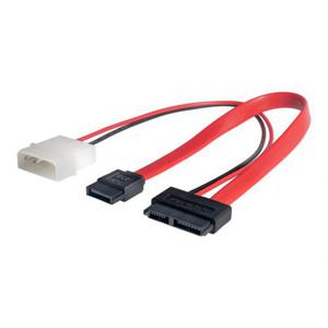 Kabel Akyga AK-CA-45 (SATA Slimline 7 - Molex 4-pin, SATA ; 0,20m; wielokolorowy) - 2878013789