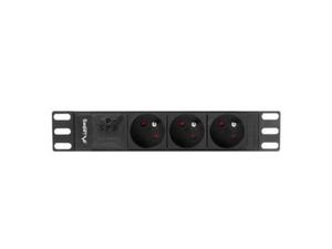 Listwa RACK Lanberg PDU-03E-0200-BK (3 x Typ E; 16 A (3680 W); 2m; kolor czarny) - 2876502761