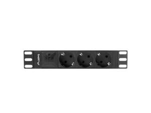 Listwa RACK Lanberg PDU-03F-0200-BK (3 x Shuko; 16 A (3680 W); kolor czarny) - 2876884258