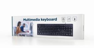 GEMBIRD KLAWIATURA MULTIMEDIALNA KB-UM-107 USB, US LAYOUT, CZARNA - 2878581967