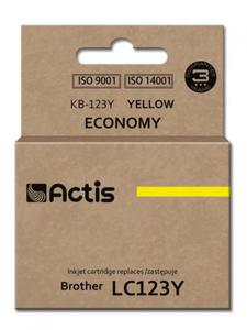 Tusz ACTIS KB-123Y (zamiennik Brother LC123Y/LC121Y; Standard; 10 ml; ty) - 2878393033