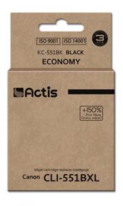 Tusz ACTIS KC-551Bk (zamiennik Canon CLI-551BK; Standard; 12 ml; czarny) - 2878393057